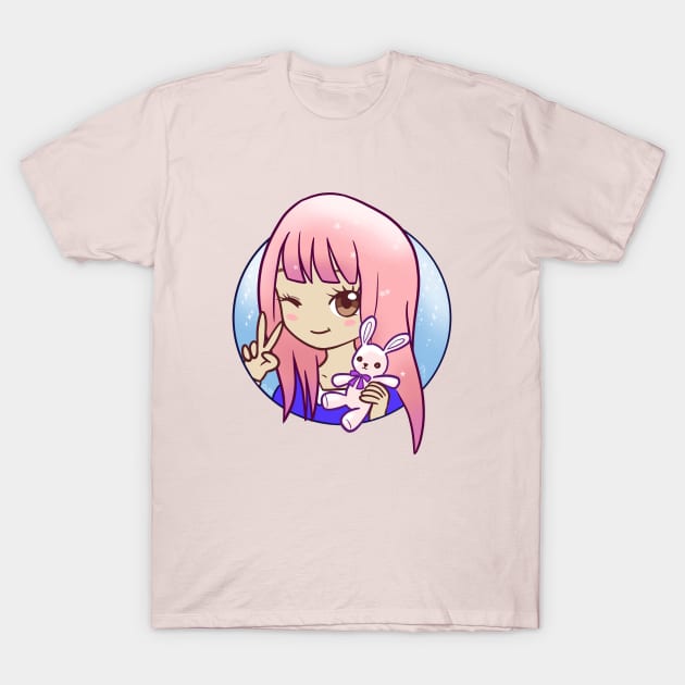 Pink Haired girl - Megan/Leah/LD Lizzie Cutie girl T-Shirt by Pickledjo